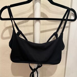 Black Ripped Hollister Strappy back Bikini Top